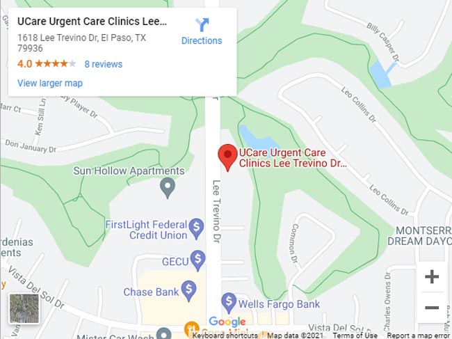 Welcome to UCare Urgent Care and Walk-in Clinic on Lee Trevino Drive in El Paso, TX Welcome to UCare Urgent Care and Walk-in Clinic on Lee Trevino Drive in El Paso, TX