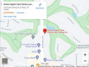 Welcome to UCare Urgent Care and Walk-in Clinic on Lee Trevino Drive in El Paso, TX Welcome to UCare Urgent Care and Walk-in Clinic on Lee Trevino Drive in El Paso, TX