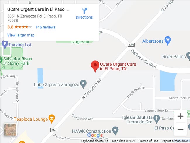 Welcome UCare Urgent Care and Walk-in Clinic on Zaragoza Rd. in El Paso, TX Welcome UCare Urgent Care and Walk-in Clinic on Zaragoza Rd. in El Paso, TX