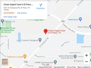 Welcome UCare Urgent Care and Walk-in Clinic on Zaragoza Rd. in El Paso, TX Welcome UCare Urgent Care and Walk-in Clinic on Zaragoza Rd. in El Paso, TX