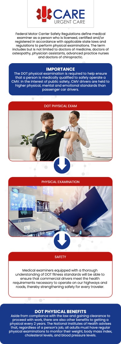 At UCare Urgent Care and Walk-In Clinic, our medical doctors and professional staff offer DOT Physical Exams for commercial drivers. For more information, contact us today! We are a walk-in clinic located at Horizon City TX, on North Zaragoza Rd. in El Paso TX, and on Lee Trevino Dr. in El Paso TX. At UCare Urgent Care and Walk-In Clinic, our medical doctors and professional staff offer DOT Physical Exams for commercial drivers. For more information, contact us today! We are a walk-in clinic located at Horizon City TX, on North Zaragoza Rd. in El Paso TX, and on Lee Trevino Dr. in El Paso TX.
